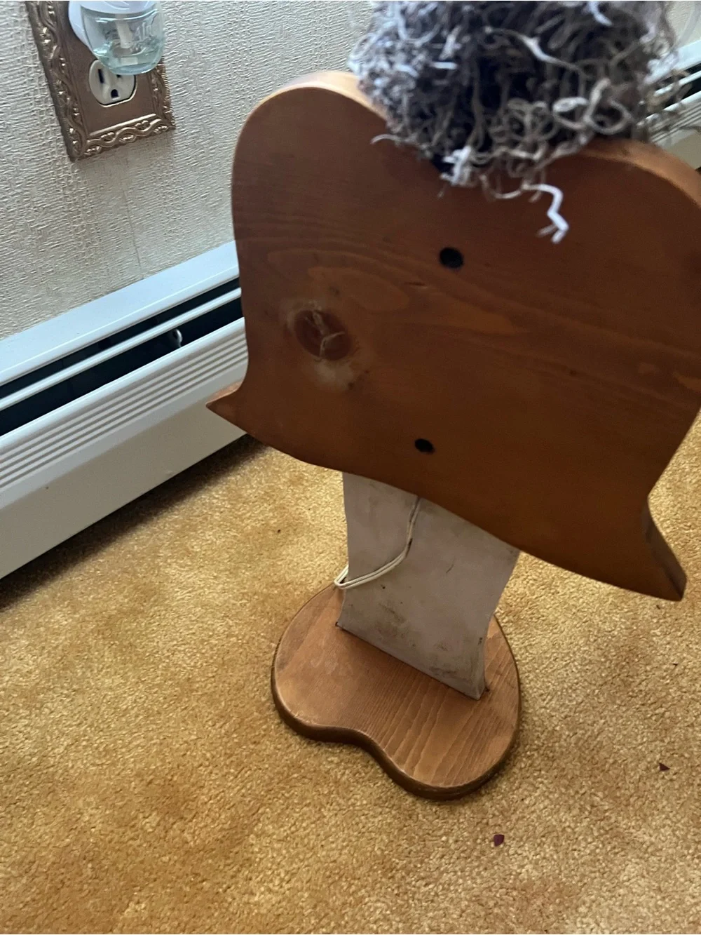 Large White Wooden Angel Table light